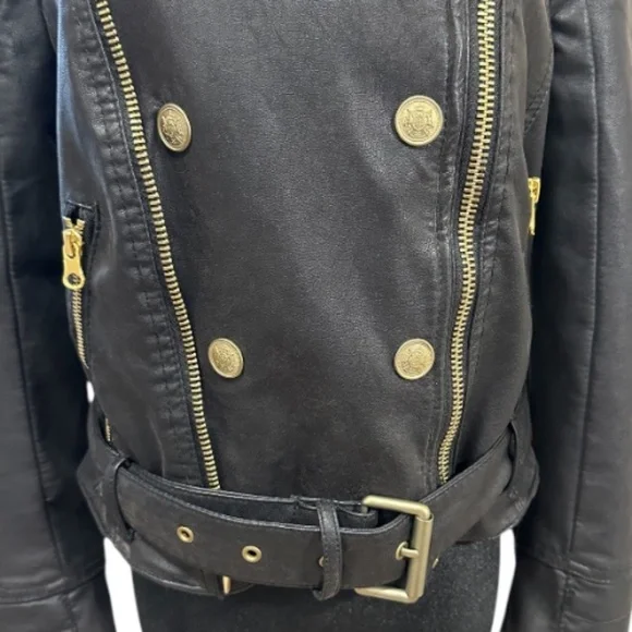 Free People We The Free Vegan Leather Moto Jacket | Size S - Picture 3 of 13